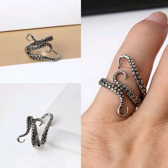NWOT Silver Octopus Ring - Picture 5 of 11